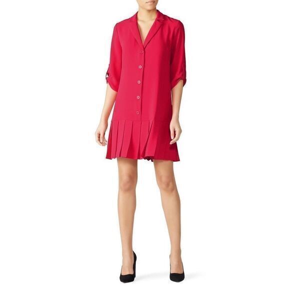 AMANDA UPRICHARD Anaheim Pink Button Down Dress SMALL - Picture 1 of 4